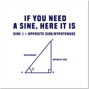 Funny Math Sine Posters and Art